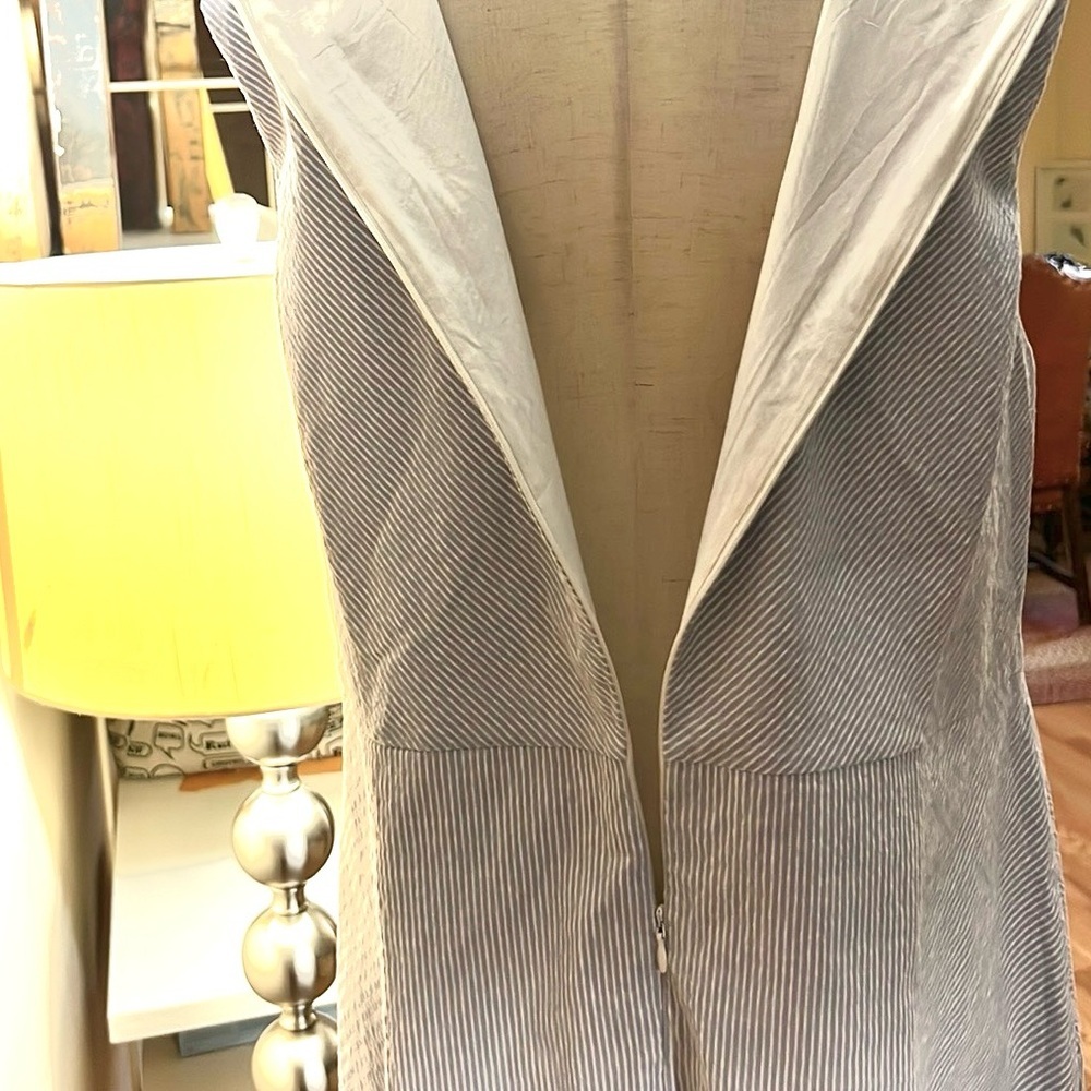 Jaeger -Classic Prep Blue/White Textured Dress, Excellent Condition, Size XL - Picture 13 of 13